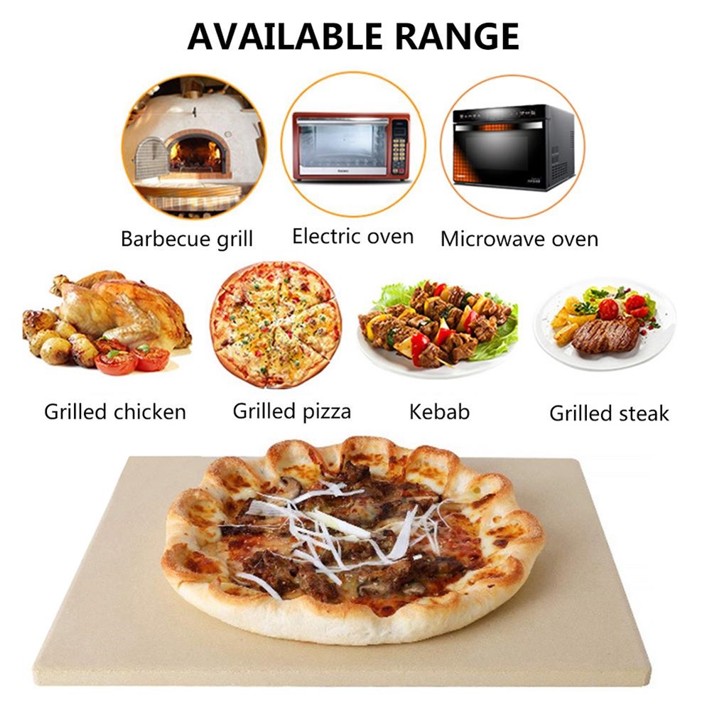 1 Set Pizzastein, Pizzaschieber Aus Holz, Backstein Für Backofen Und Grill, Hitzebeständiger Kochstein