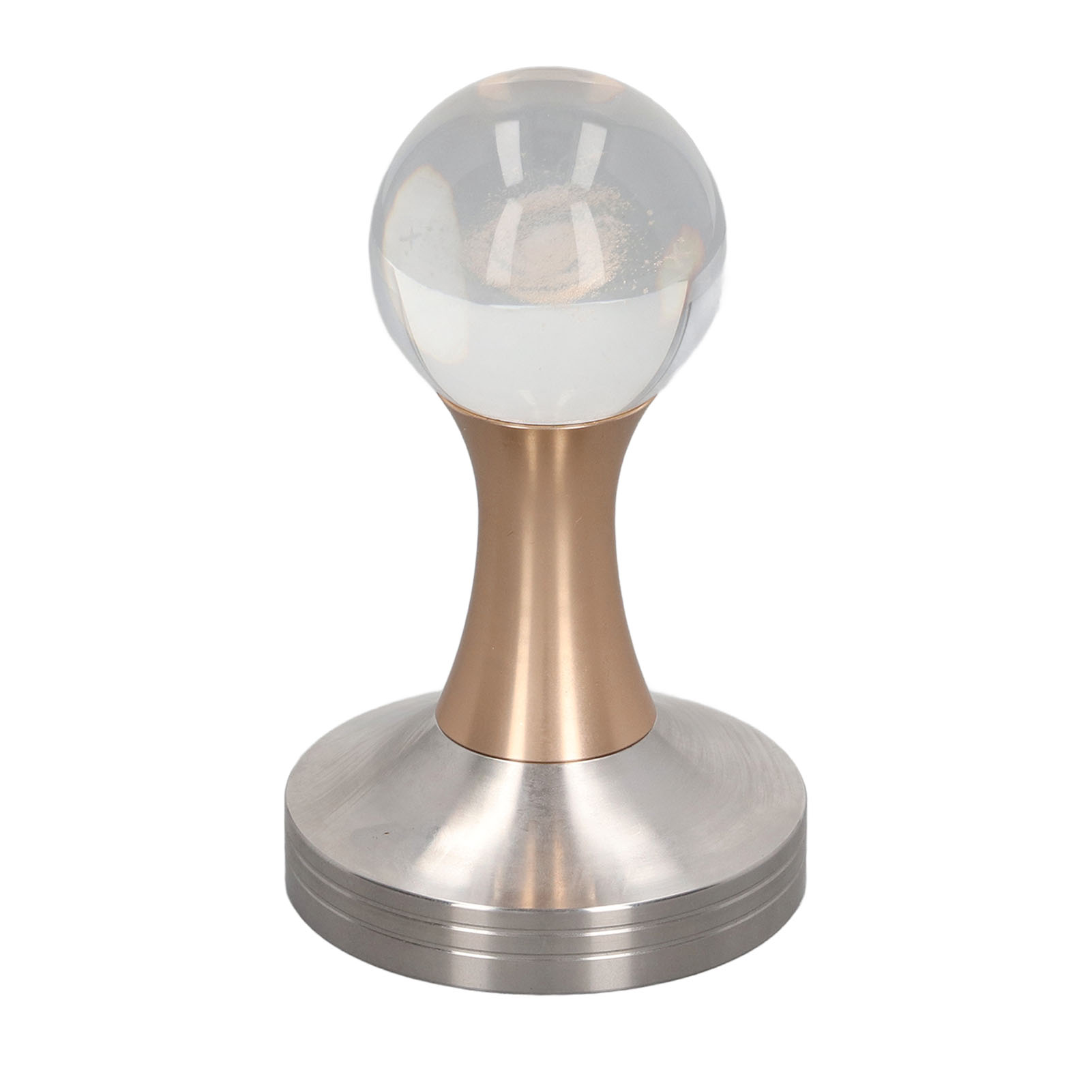 Kaffeestampfer Aus Lebensmittelechtem Edelstahl Mit Kristallkugel, Kaffeepulverhammer Für Küche Und Geschäft, Gold Pillar, 58 Mm/2,3 Zoll