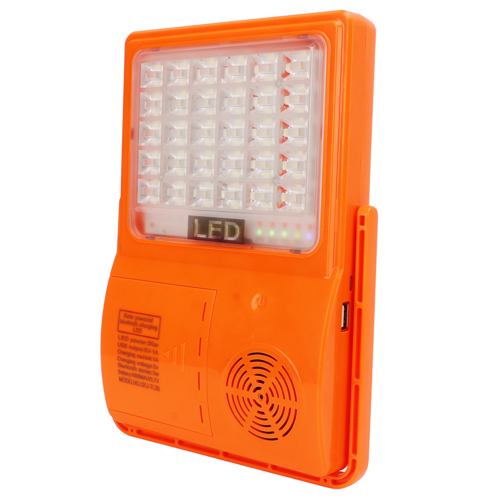 Solarbetriebene Notleuchte, Usb-aufladbar, Multifunktionale Led-arbeitsleuchte Mit Musikfunktion Für Camping