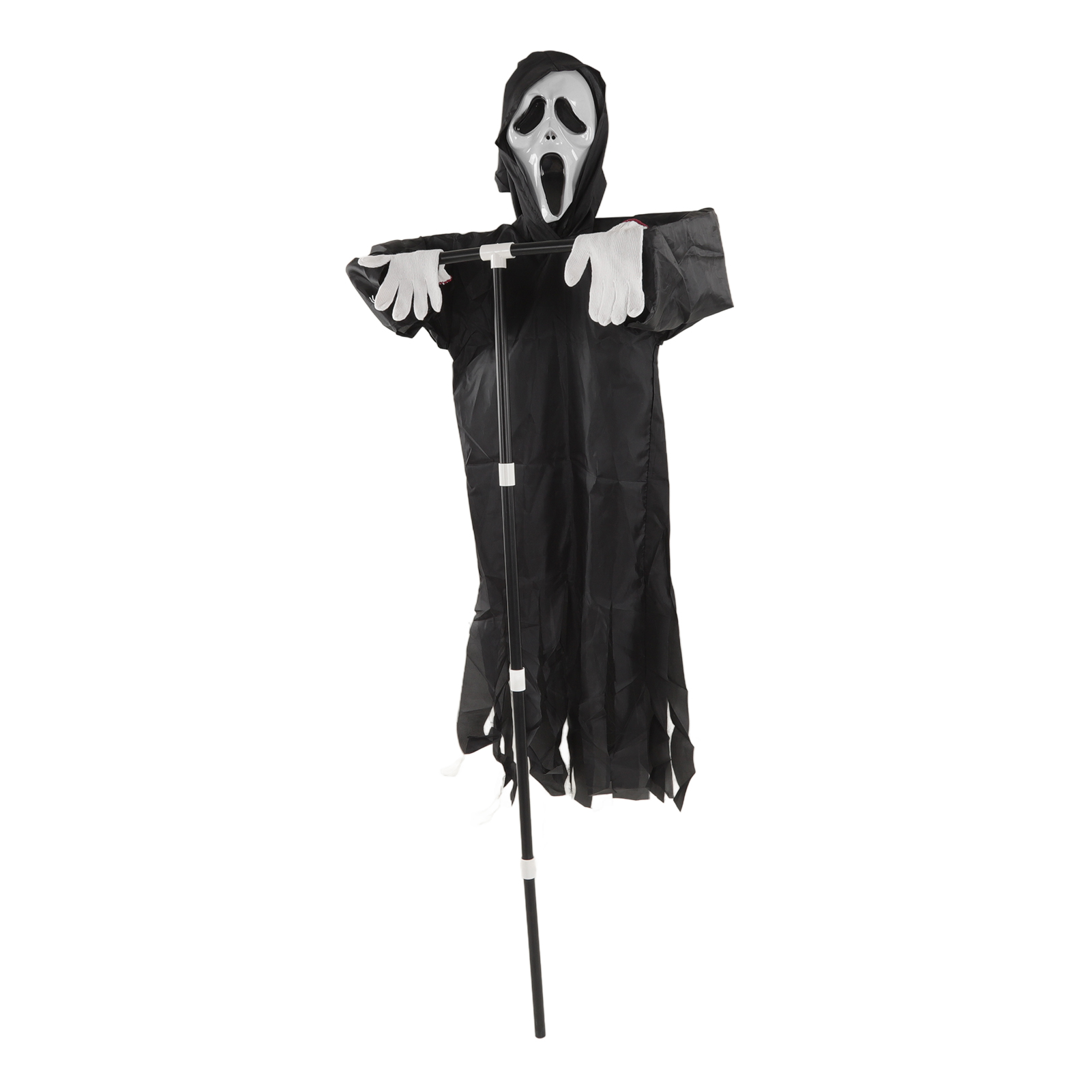 Gruselige Vogelscheuche Aus Polyester-pvc Mit Abnehmbarer Stange, Gartendekoration Mit Geistergesicht Für Halloween Und Ländliche Sicherheit