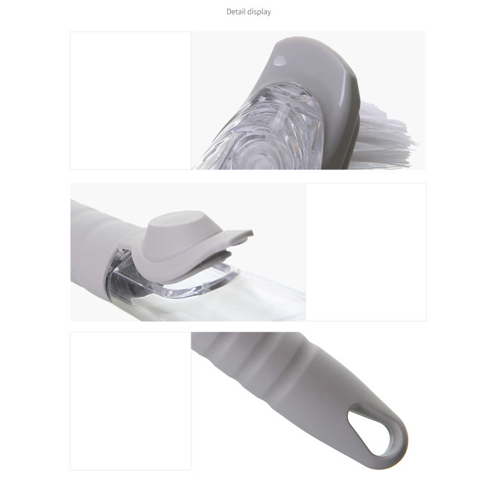 Hydraulische Bürste Mit Automatischer Flüssigkeitszugabe, Weiche Küchenbürste, Küchenutensil Für Topf Und Schüssel, 1 Griff, 2 Bürsten, 2 Schwämme