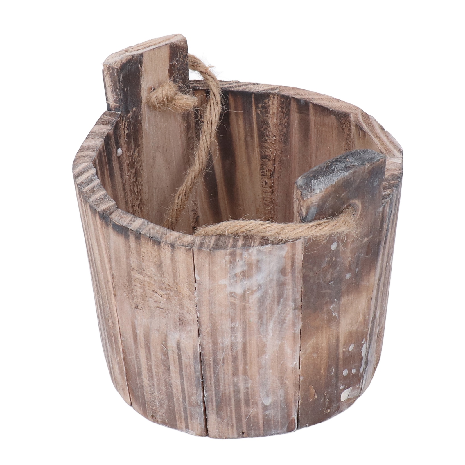 Runder Pflanzkübel Im Vintage-stil, Rustikal, Zum Aufhängen, Aus Holz, Für Garten, Terrasse, Büro Oder Zuhause