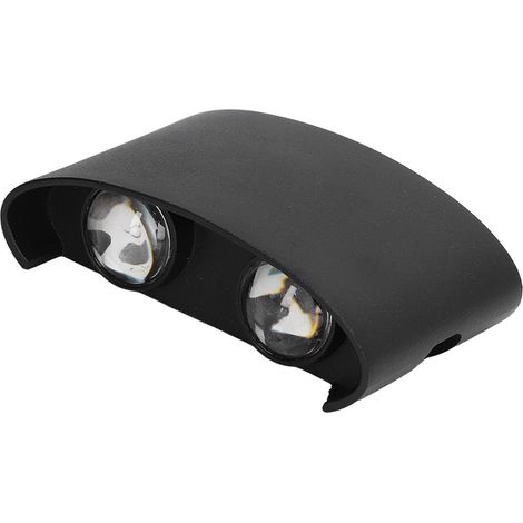 Wasserdichte Led-wandleuchte, Moderne Wandleuchte Für Den Innen- Und Außenbereich, 90–265 V, 4 W, Schwarzes Gehäuse, Warmweißes Licht