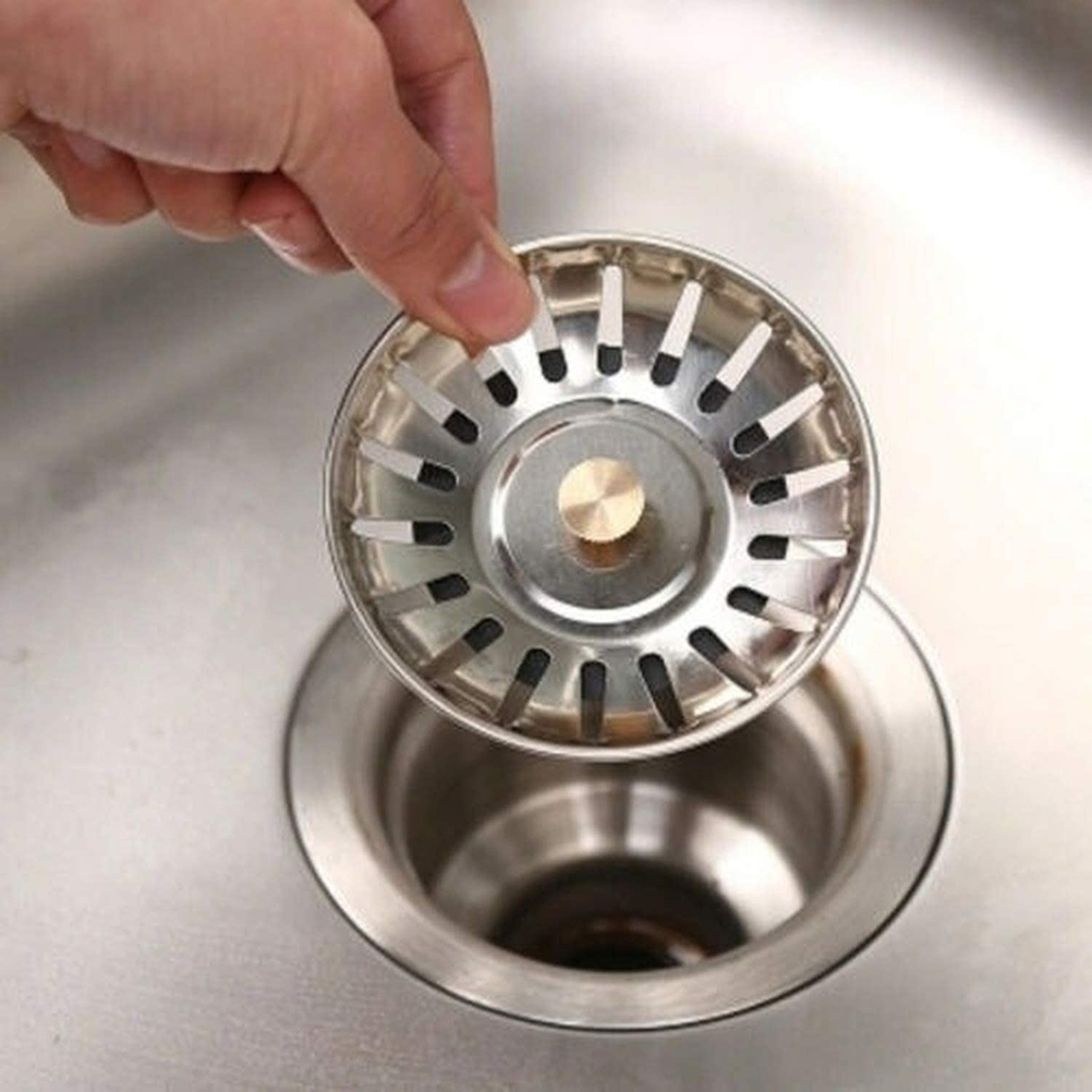 2 Stück Edelstahl-küchenspülenstöpsel, Spülbeckensieb, Langlebig, Schmutzabweisend, Spülbeckenfilter, Küchenabflussstöpsel