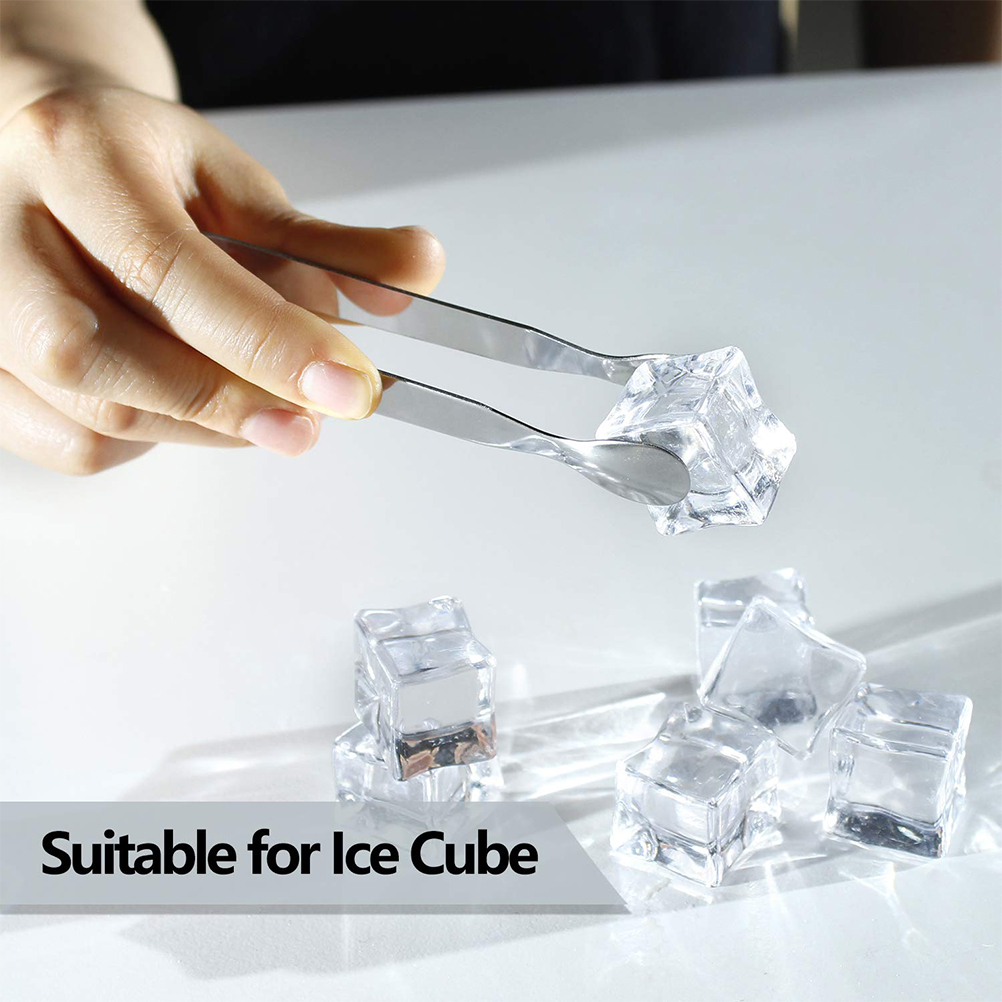 6-teiliges Mini-eiswürfelzangen-set Aus Edelstahl Für Vorspeisen Und Zuckerwürfel