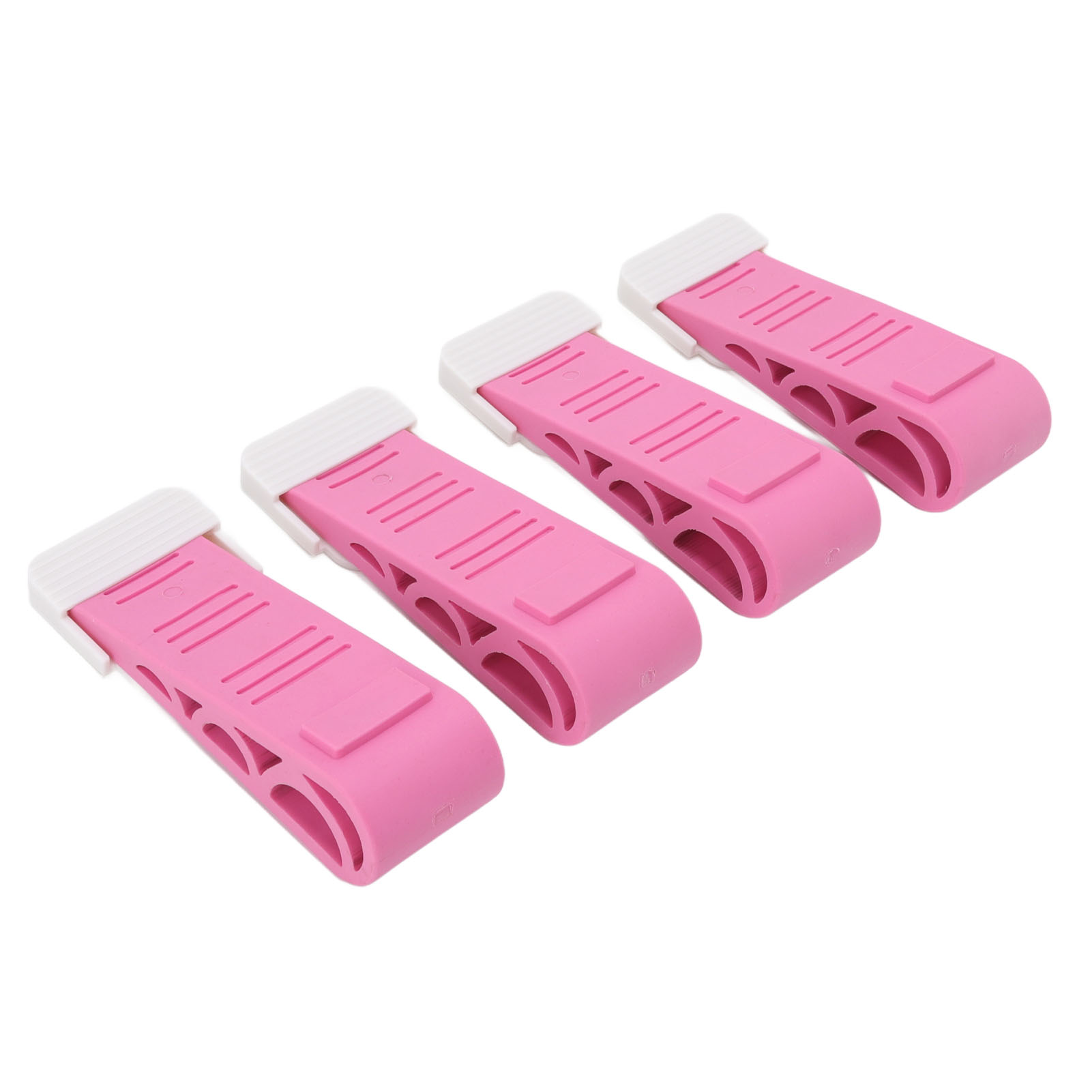 4 Stück Rosa Türstopper Aus Gummi, Sicherheitskeil Für Türspalten Am Unteren Türrand