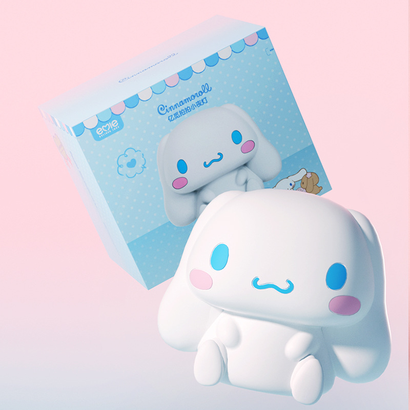 Cinnamoroll Mini-nachtlicht, Niedliches Cartoon-design, Tippsteuerung, Augenschutz, Sanftes Licht, Silikon-kinderzimmerbeleuchtung
