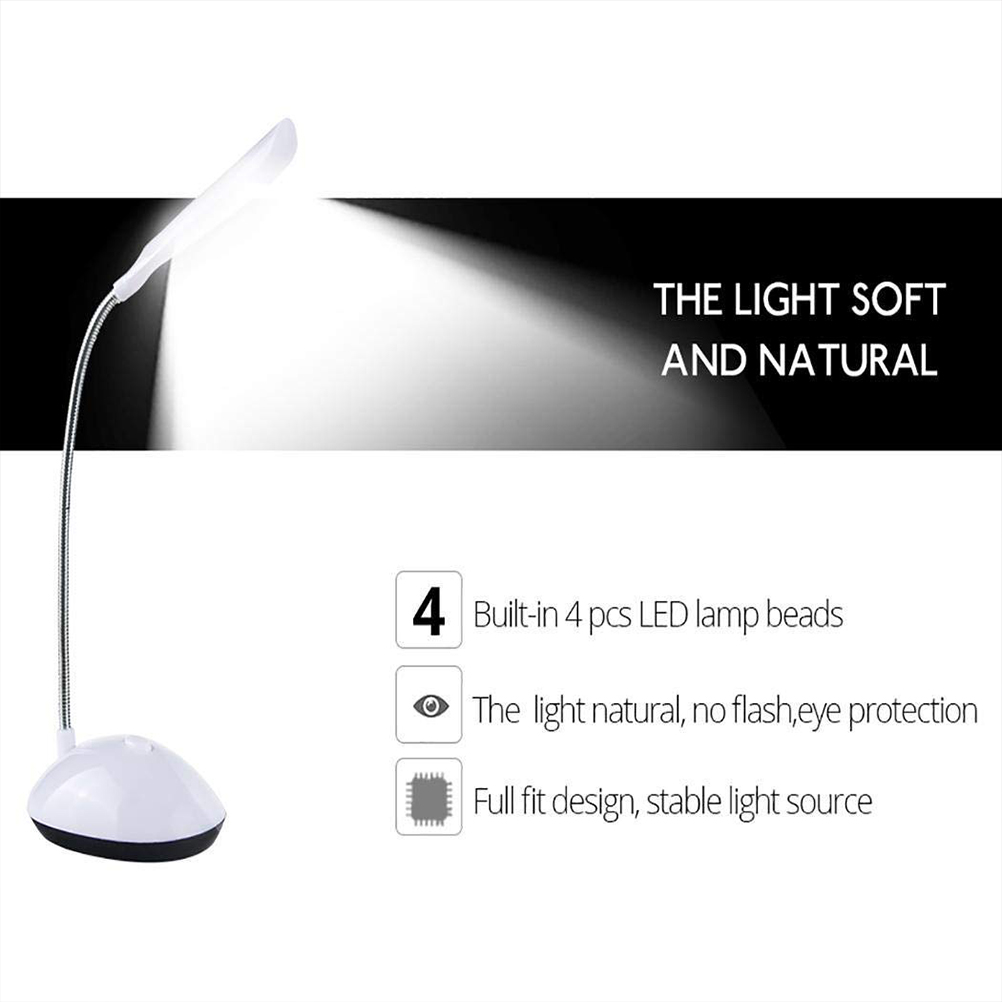 Led-schreibtischlampe, 360° Drehbar, Leselampe, Tragbar, Augenschonend