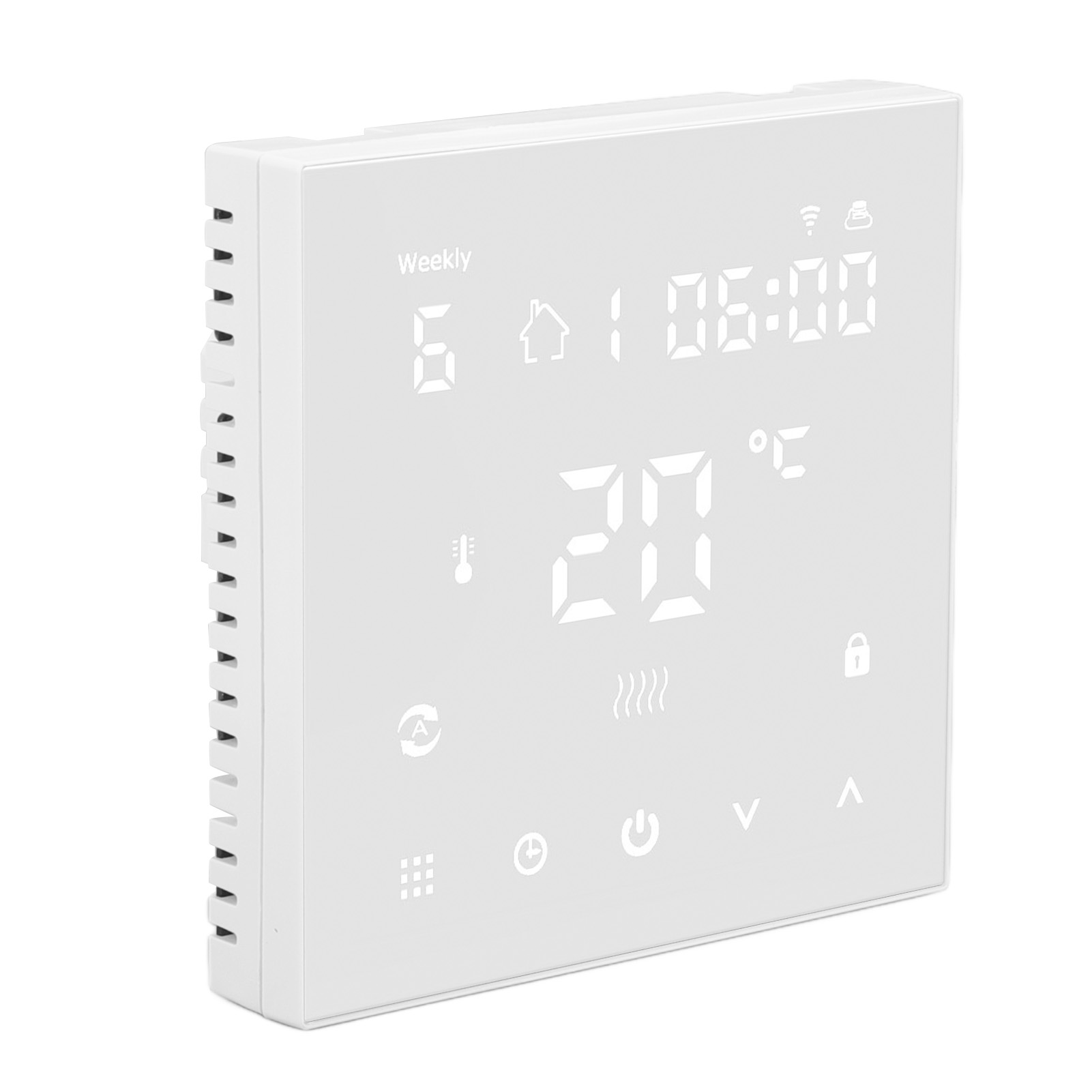 Intelligenter Digitaler Thermostat Mit Touchscreen, Sprachsteuerung Per App Und Wlan-anbindung Für Haushalte (90–240 V)
