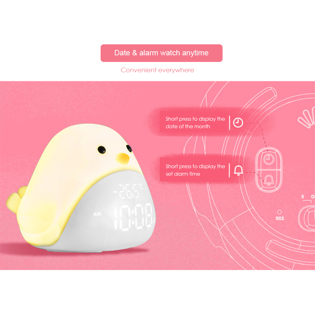 Niedliche Cartoon-nachtlicht-wecker-vogel-nachtlampe Aus Silikon Mit Usb-usb-led-beleuchtung – Das Perfekte Geschenk Für Babys Und Kinder