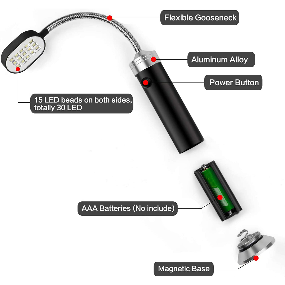 15 Led Grillleuchten, 360° Verstellbare Grilllampe, Tragbare Campingleuchte