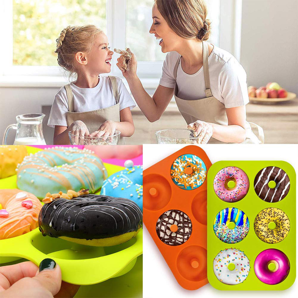 2 Silikon-donutformen, Antihaftbeschichtet, Donut-backblech