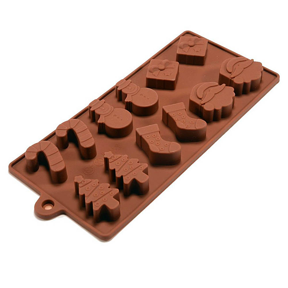 Weihnachtsform Silikon-schokoladenform Antihaft-backform