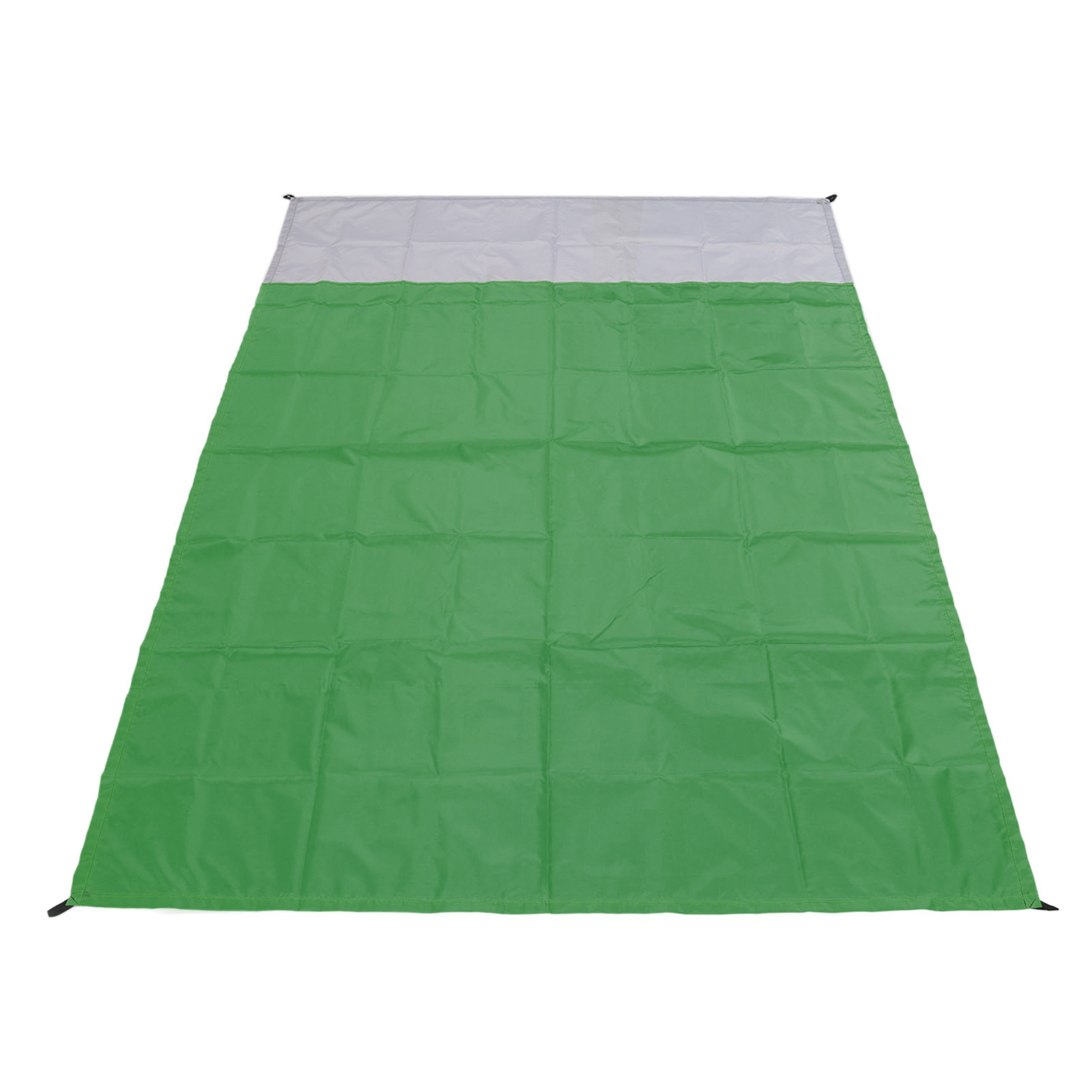 Wasserdichte Und Tragbare Stranddecke Aus Polyester, Faltbare Picknickdecke Für Camping Und Picknicks Im Freien, Grün Und Grau.