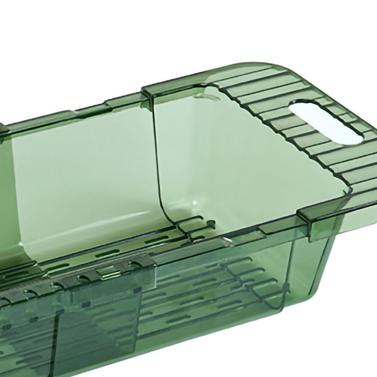 Spülbecken-sieb Mit Einziehbarem Design, Transparent, Schnell Abtropfend, Robust, Aus Pet, Transparent, Grün, Mit Einziehbarem Design