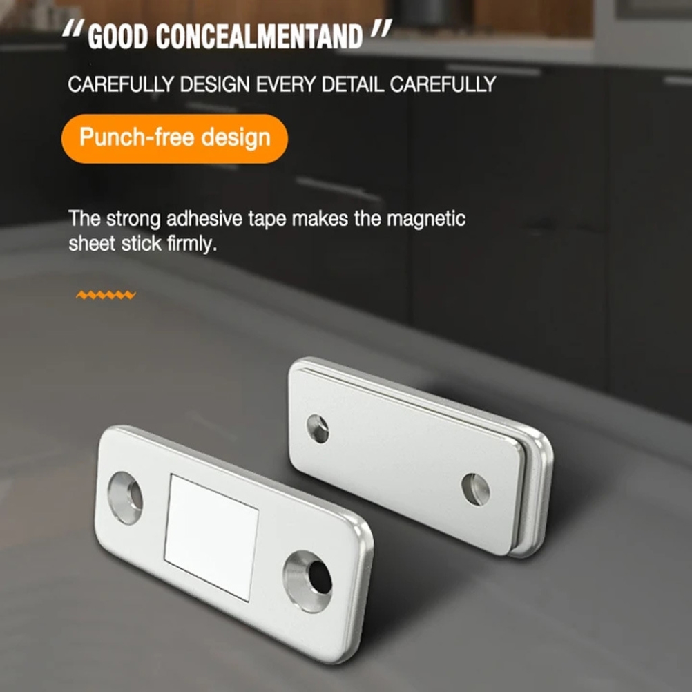 5 Sets Magnetische Türschließer Ohne Bohren, Ultradünne Magnete Für Schränke, Schubladen Und Rollläden