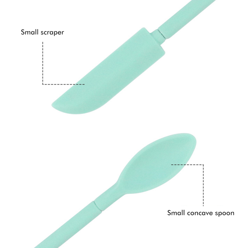 2-teiliges Mini-silikonspatel-set, Wiederverwendbar, Einziehbar, Kleiner, Dünner Schaber Für Gläser Und Gläser, Geeignet Für Make-up, Kosmetik Und Küche