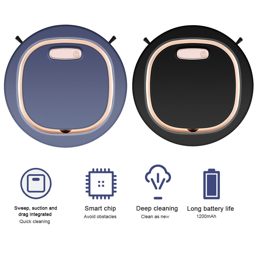 Intelligenter 3-in-1-saugroboter Mit 1200-mah-akku – Saugroboter Für Böden, Tierhaare Und Staub