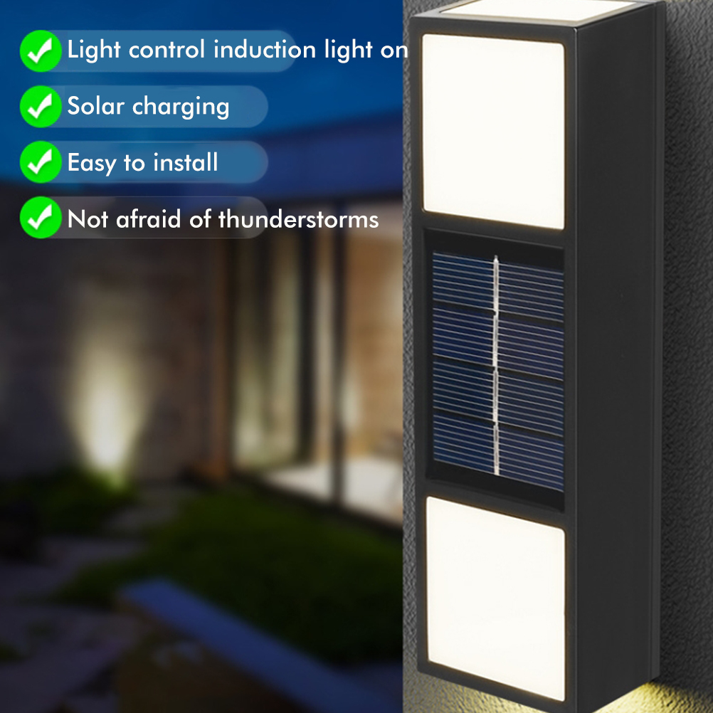 Solarleuchte Für Den Außenbereich: Wasserdichte Led-solarwandleuchte Für Haustür, Garten, Garage Oder Terrasse