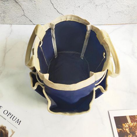 Gartentasche Mit Fächern, Aufbewahrung Für Gartengeräte, Geschenk Für Frauen Und Männer, Praktischer Organizer, Strapazierfähiges Canvas, Große Größe, Ideal Für Gemüsegärten Und Balkone.
