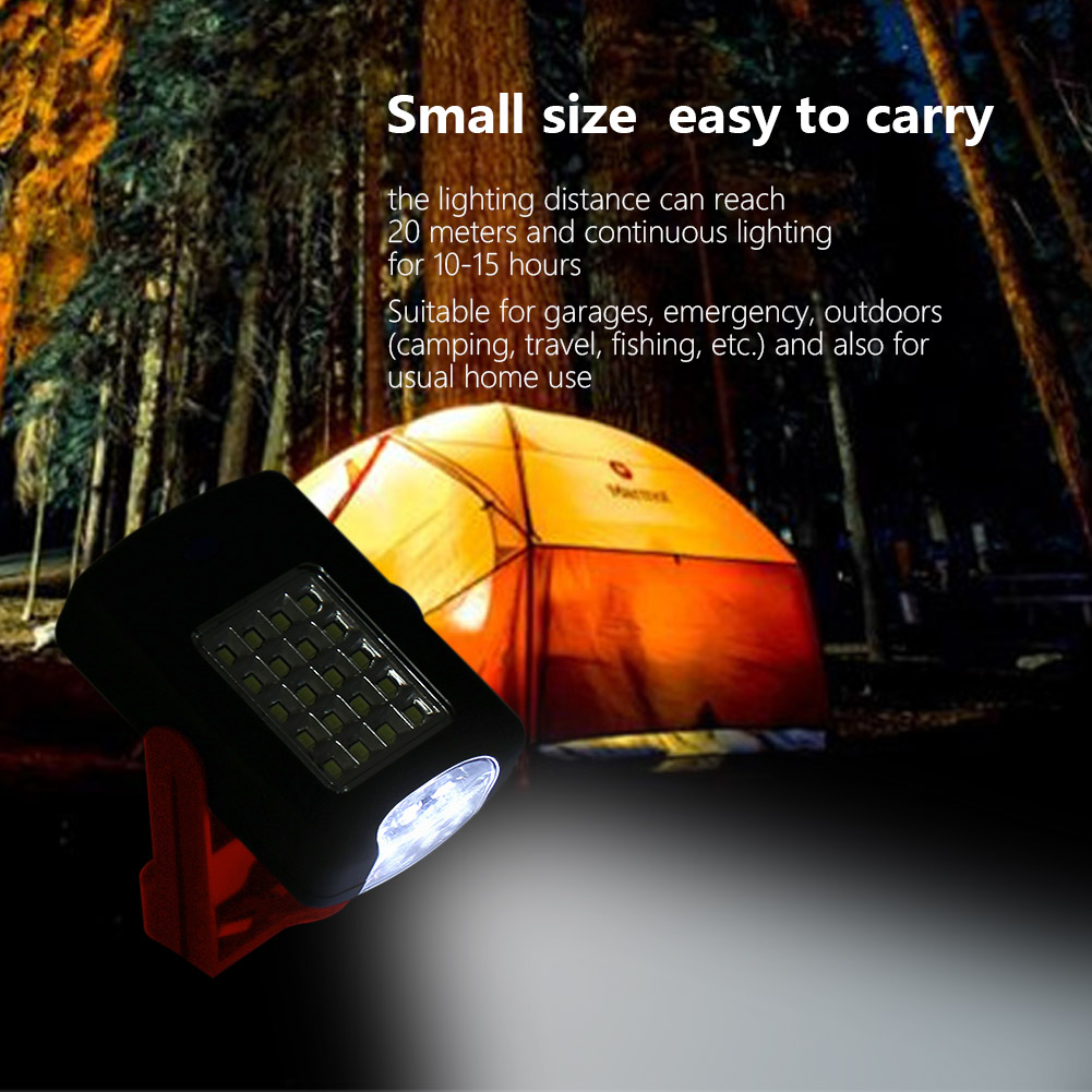 Tragbare Taschenlampe Mit 23 Leds, Notlaterne Für Camping, Radfahren, Wandern, Rotlicht, Notbeleuchtung Im Freien.