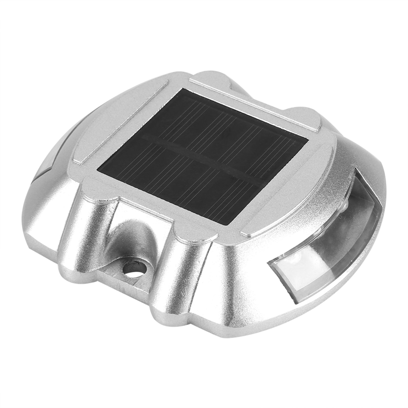 Solarleuchte Aus Aluminiumguss, 6 Leds, Wasserdichte Gartenwegleuchte, Blaue Lampe