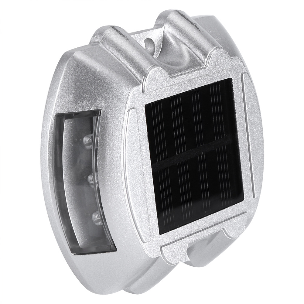 Wasserdichte Solarleuchte Aus Aluminiumguss Mit 6 Roten Leds, Außenstrahler Für Einfahrten, Wege Und Straßen, Wasserdichte Landschaftsbeleuchtung