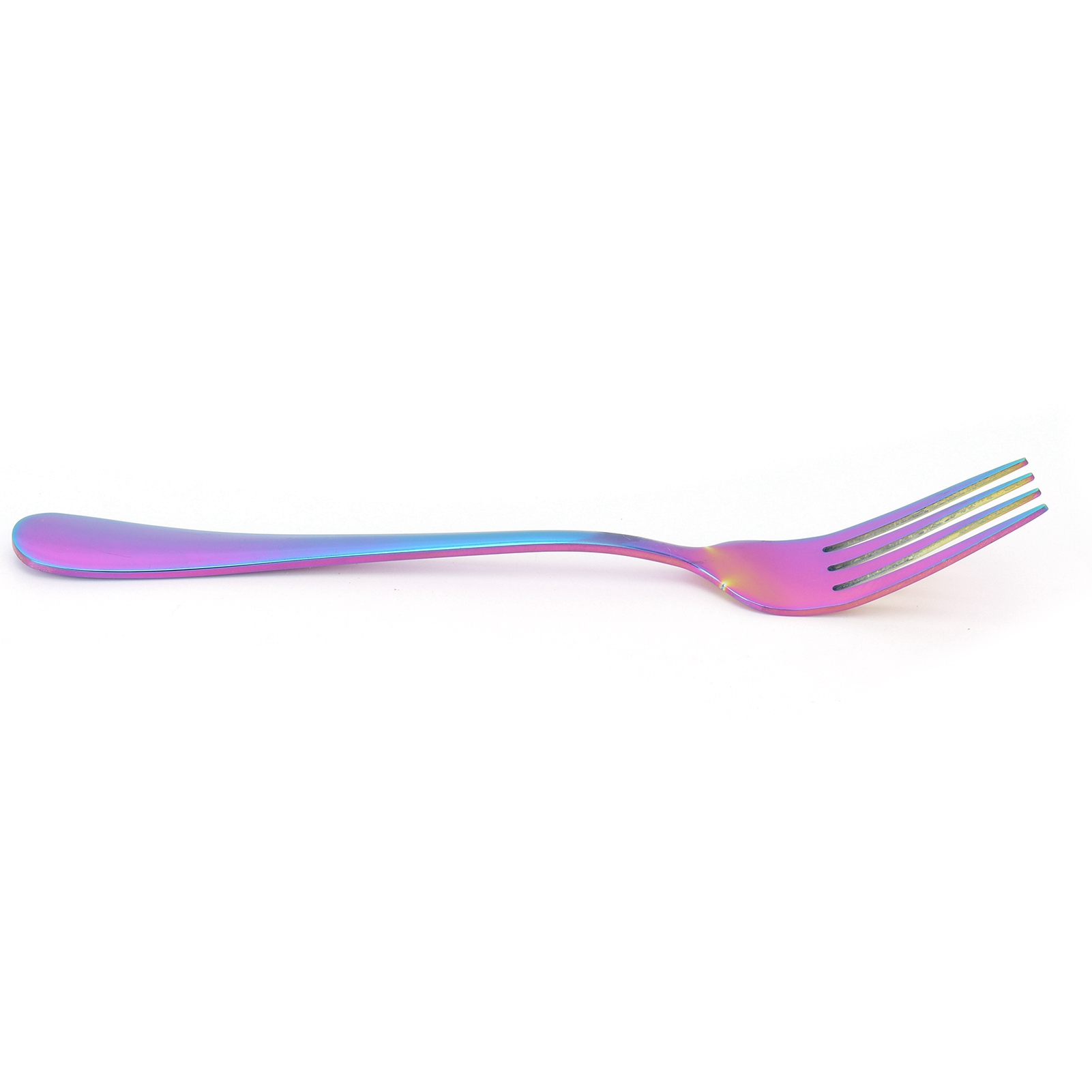 Besteckset Aus Edelstahl Im Westlichen Stil, Robuste Gabel, Ideal Für Restaurant, Küche, Zuhause, Regenbogenfarben.