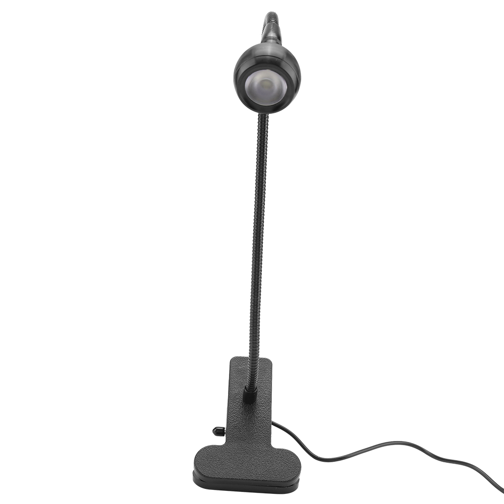 Wiederaufladbare Usb-led-schreibtischlampe, Mini-klemmlampe Für Den Nachttisch, Schwarz-weiß, Ideal Zum Lesen Und Lernen Zu Hause.