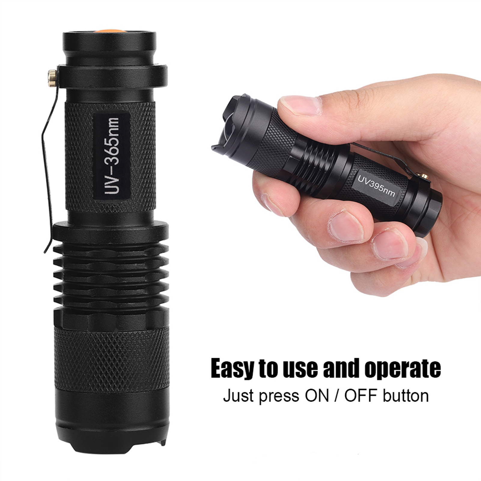 365-nm-uv-led-taschenlampe, Extrem Leistungsstarke Schwarzlichtlampe, Tragbare Inspektionslampe, Schwarzlichtlampe Zur Detektion, 1 Stück
