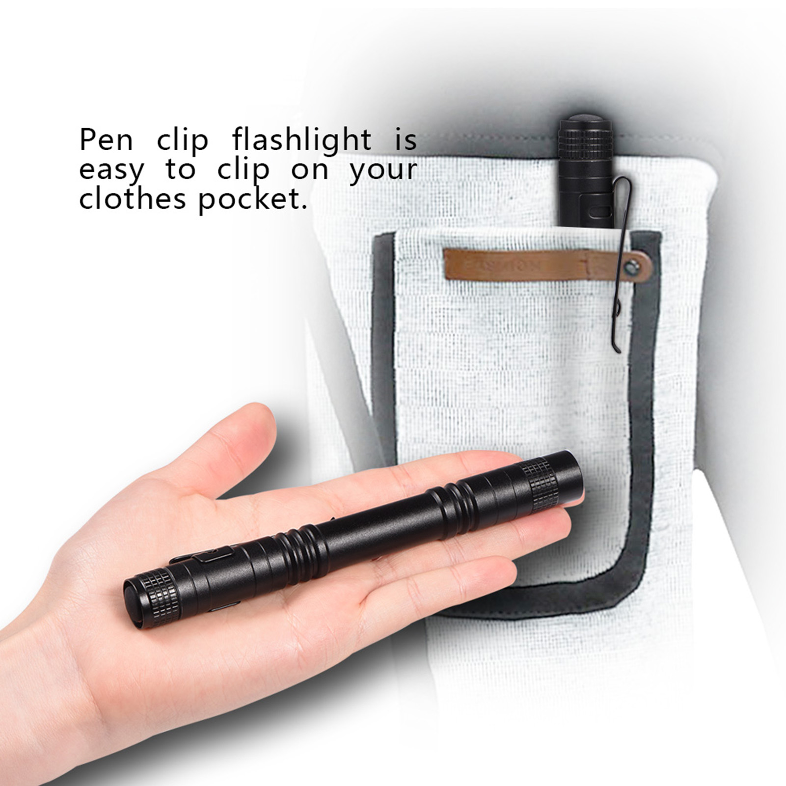 Mini-led-taschenlampe Mit Stiftclip, Tragbar, Hohe Helligkeit, Batteriebetrieben, 1 Stück