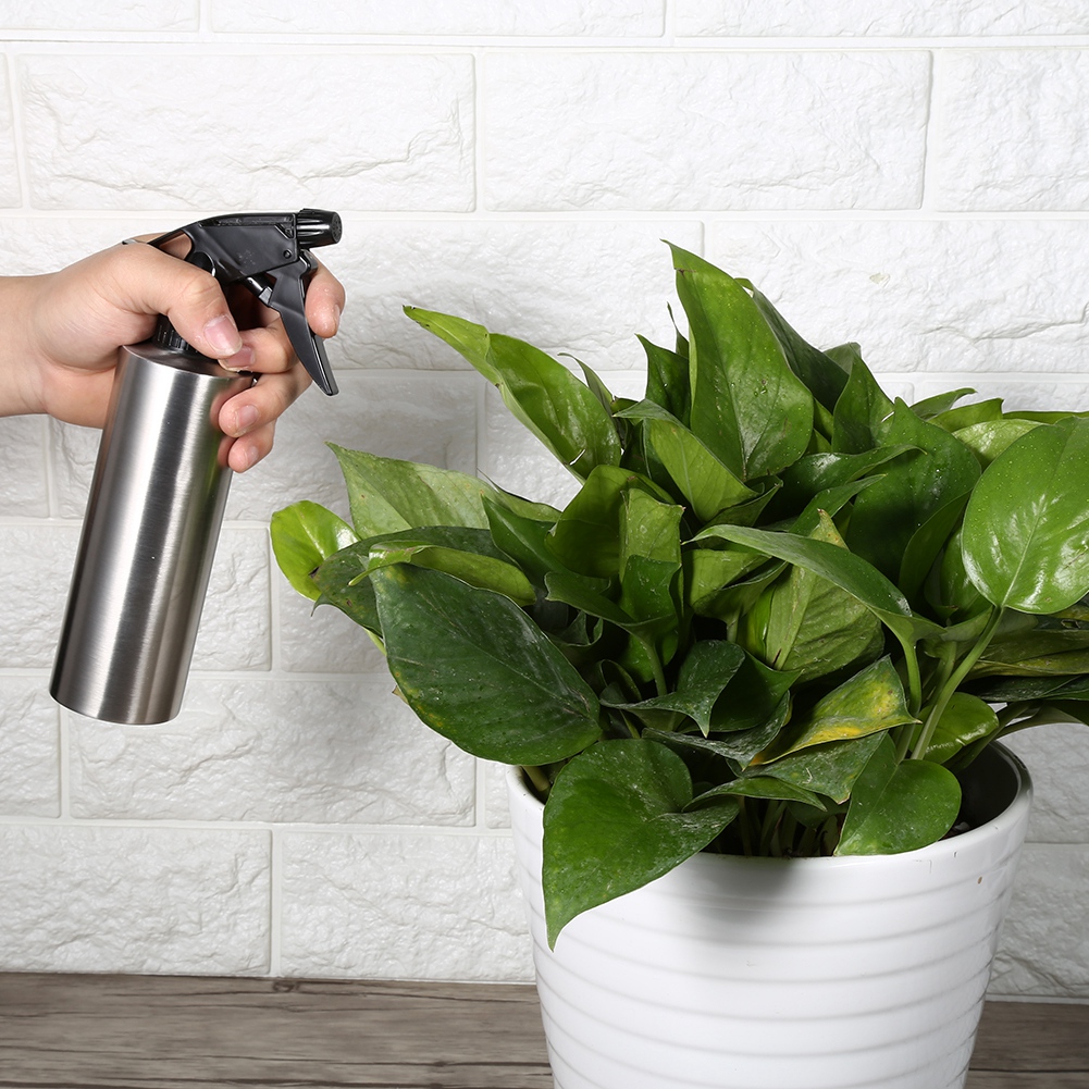 Multifunktionale Gießkanne Aus Edelstahl 304, Druckpumpe Für Pflanzen, 350 Ml, Tragbare Gartengießkanne.