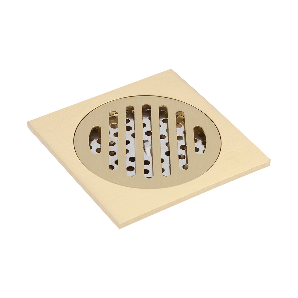 Hochwertiges Messingwaschbecken Für Die Dusche, Quadratischer Bodenrost, Siphon Mit Sieb, Haushaltsaccessoire