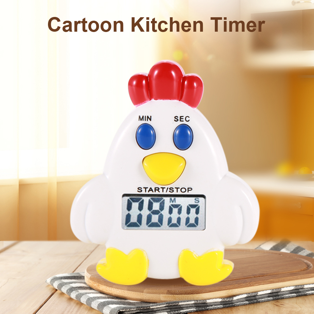 Retro-hahn Digitaler Lcd-küchentimer, Elektronischer Countdown-timer Zum Kochen Und Backen, Praktischer Helfer