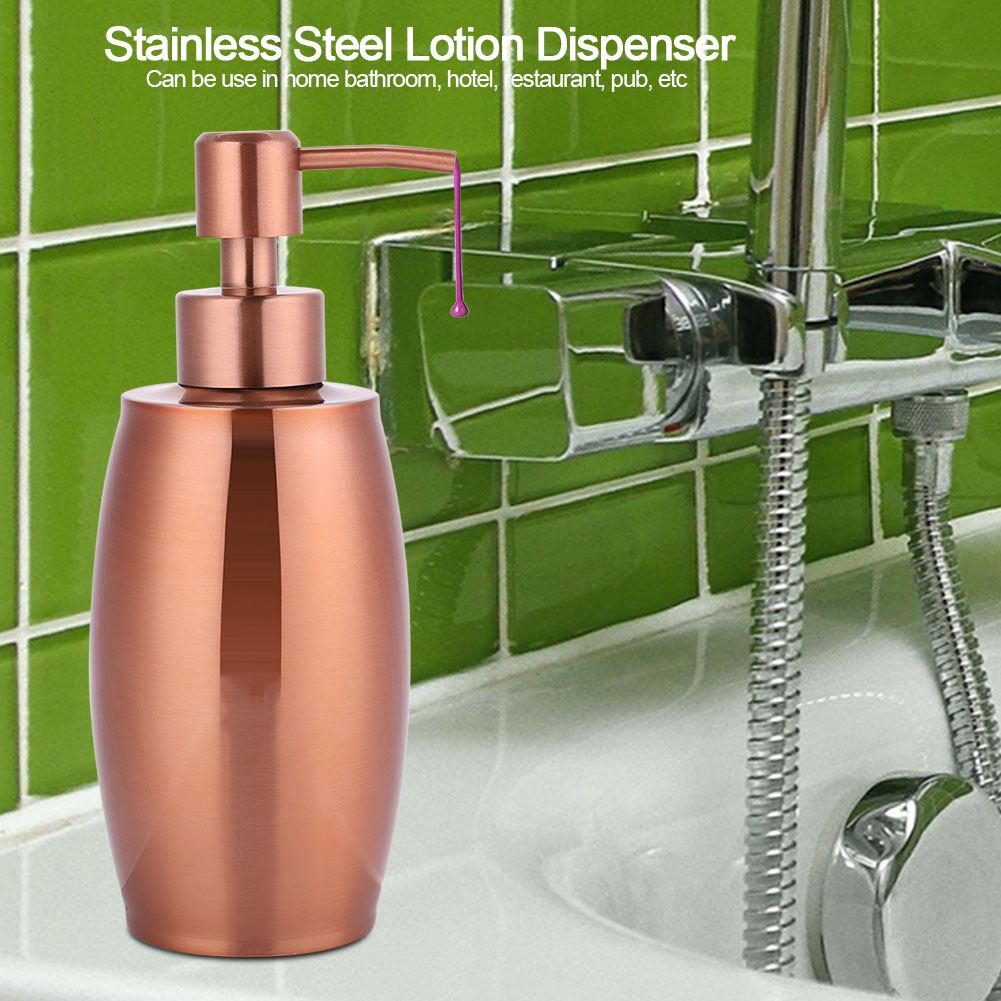 350 Ml Flüssigseifenspender Aus Edelstahl, Manuelle Pumpe Für Lotionen, Badezimmeraccessoire, Hotel Und Zuhause.