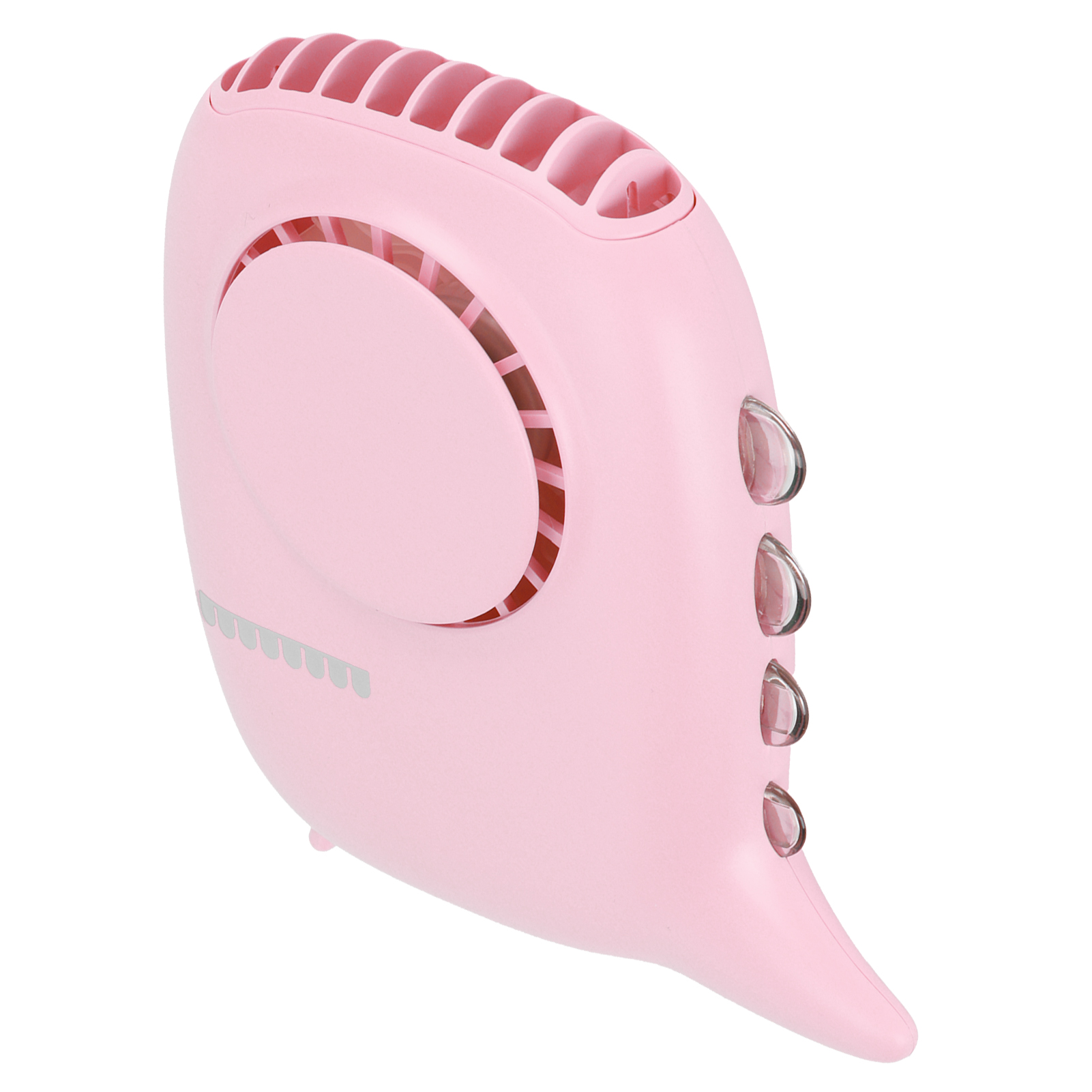 Wendbarer, Tragbarer Nackenventilator, Mini-usb-wiederaufladbarer Ventilator, 3 Windgeschwindigkeiten, Rosa Farbe, Kleiner Kabelloser Hängeventilator, Kabelaufladung.