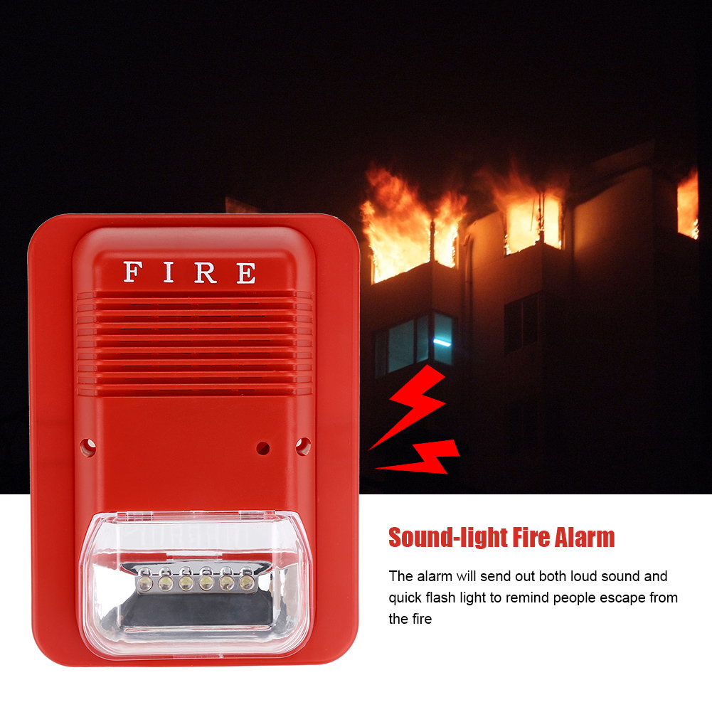 Akustischer Und Optischer Alarm, Feueralarm, Sirene, Led-blitzlicht, Melder, Sicherheit Für Zuhause, Büro, Hotel