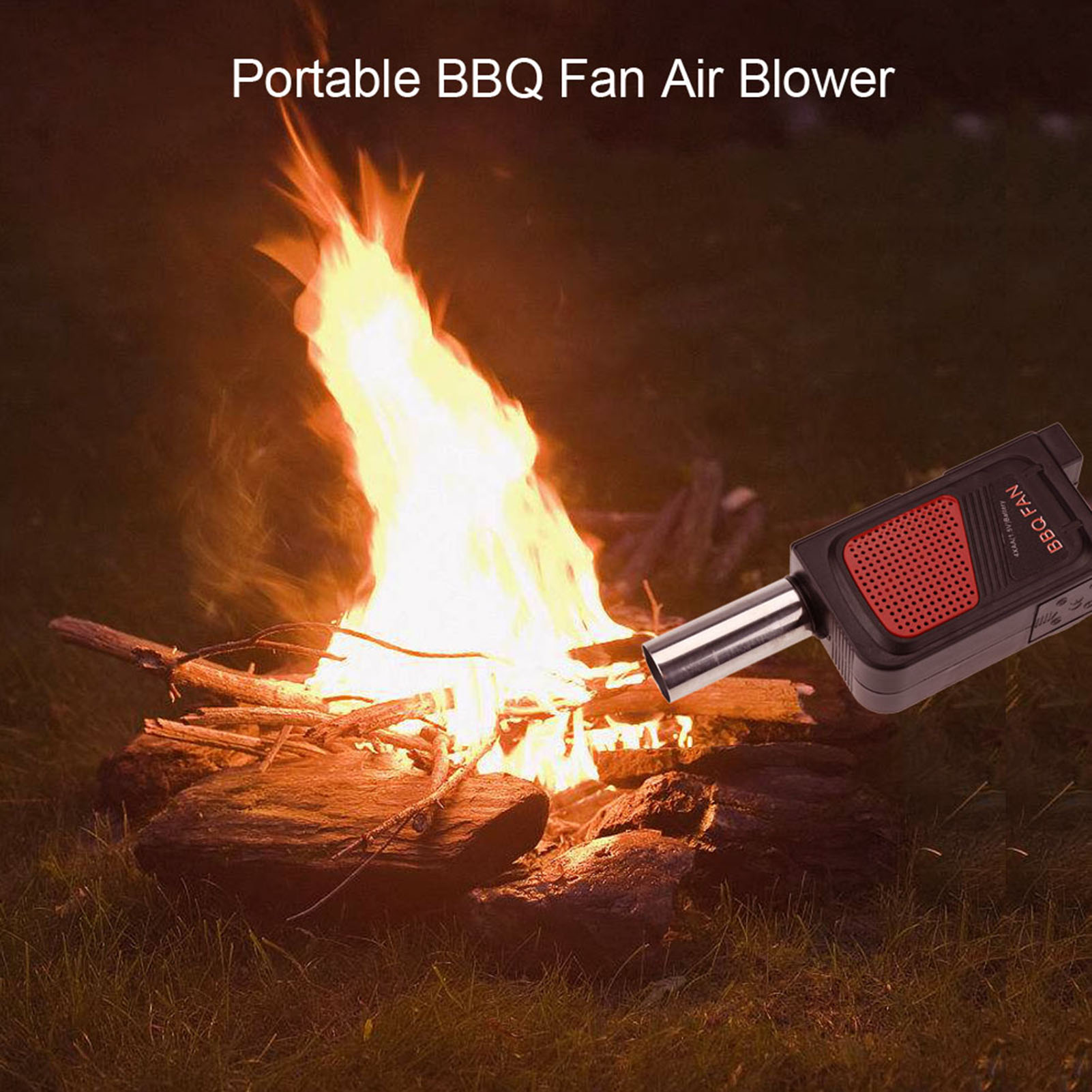 Tragbarer Elektrischer Grilllüfter/gebläse Für Camping, Picknicks Und Grillen Im Freien, Kochgerät