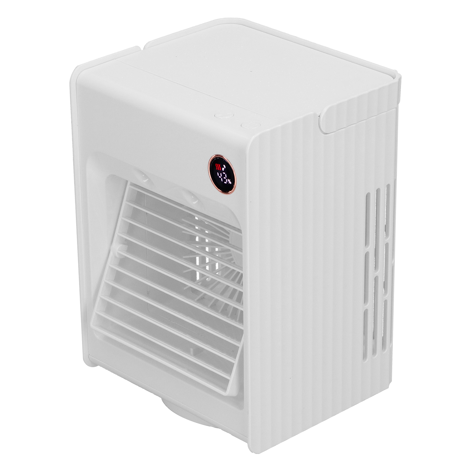 2-in-1-tischventilator Mit Oszillierender Nebelfunktion, Licht, Usb-aufladbar, Klimaanlage Für Zuhause, Weiß