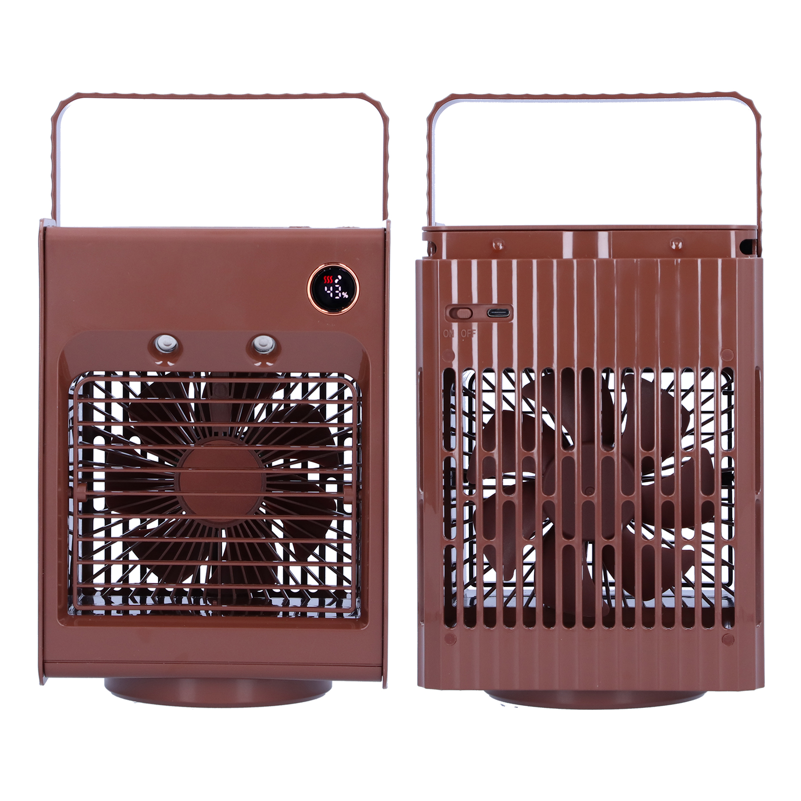 2-in-1-tischventilator Mit Oszillierendem Nebel Und Licht, Usb-aufladbar, Luftkühler Für Zuhause Und Café