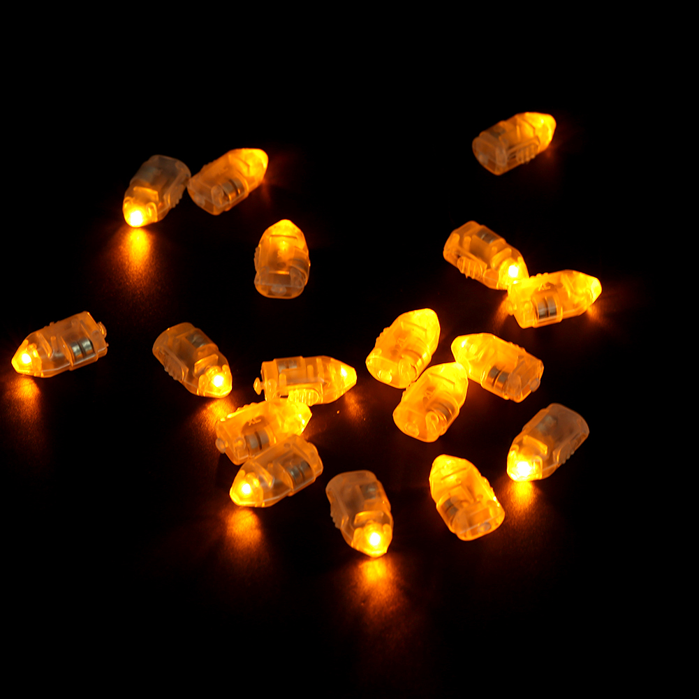 Set Mit 50 Gelben, Wasserdichten Led-lichterketten Für Papierlaternen, Hochzeitsdekorationen, Partys Und Ballons, Festliche Außenbeleuchtung