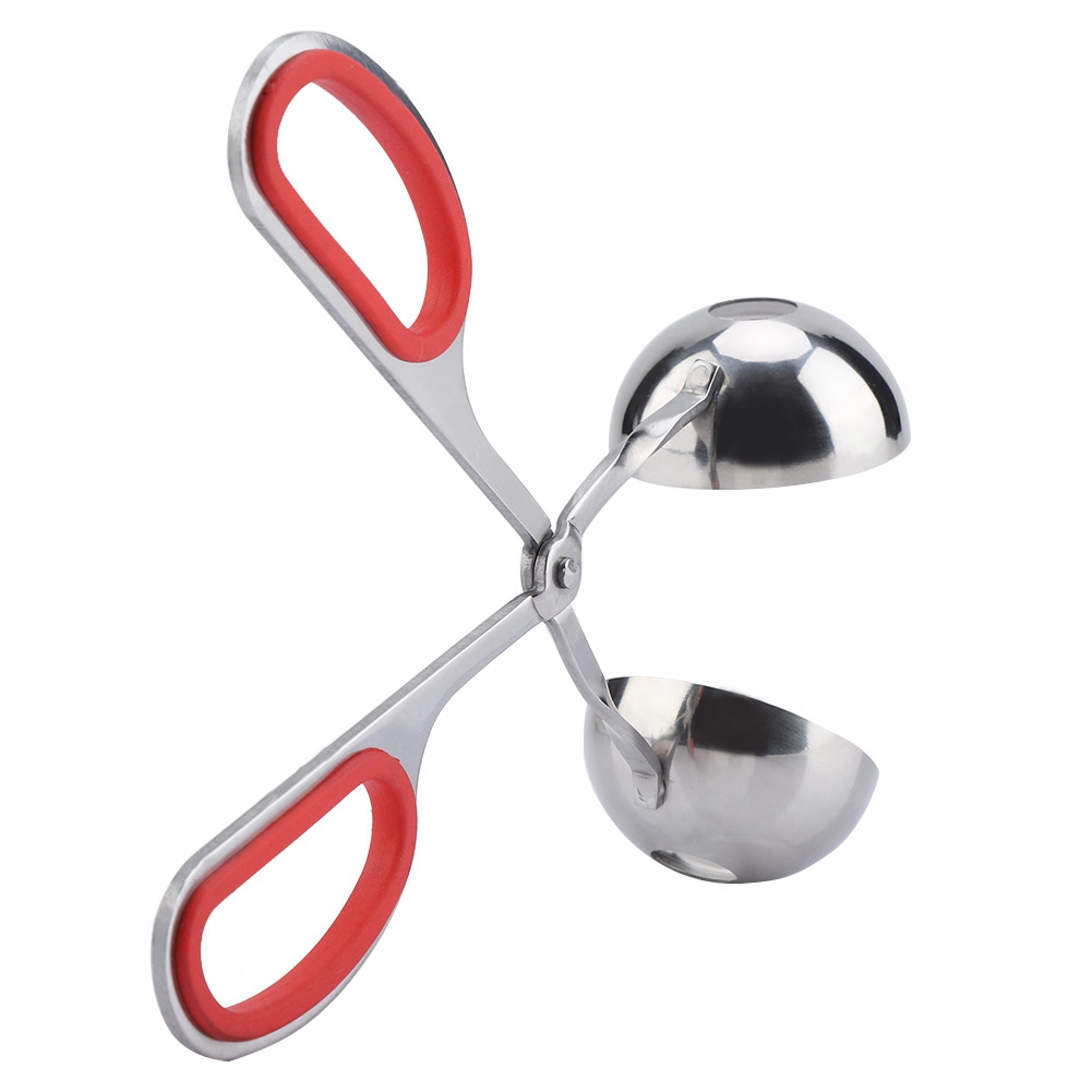 Fleischbällchen- Und Reisform Aus Edelstahl 304, Antihaftbeschichtet, Praktisches Küchenutensil, Formzange, Rote Farbe