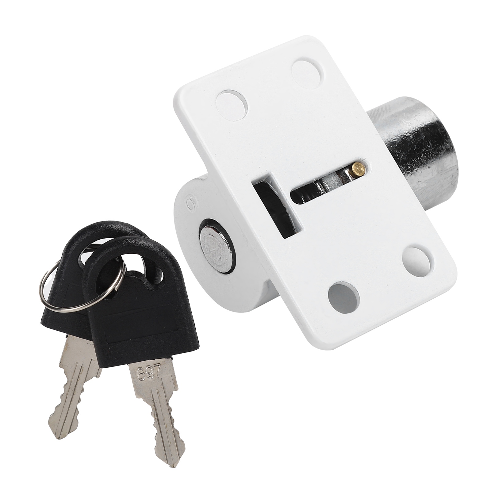 Weißes 3-ring-sicherheitsschloss Für Schiebefenster, Einbruchhemmender Stahl, Befestigungsriegel Für Pvc-fenster, Wohnaccessoire, 3er-pack