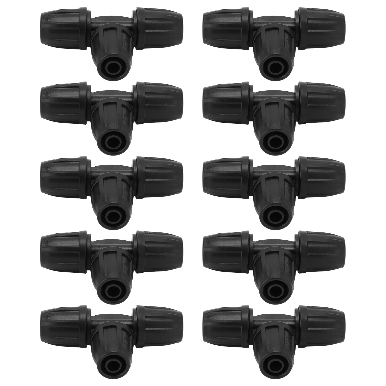 8/11-mm-t-stück Mit Widerhaken Und Ring, 10er-pack Schlauchverbinder Für Die Garten-tropfbewässerung, Abschließbarer Adapter
