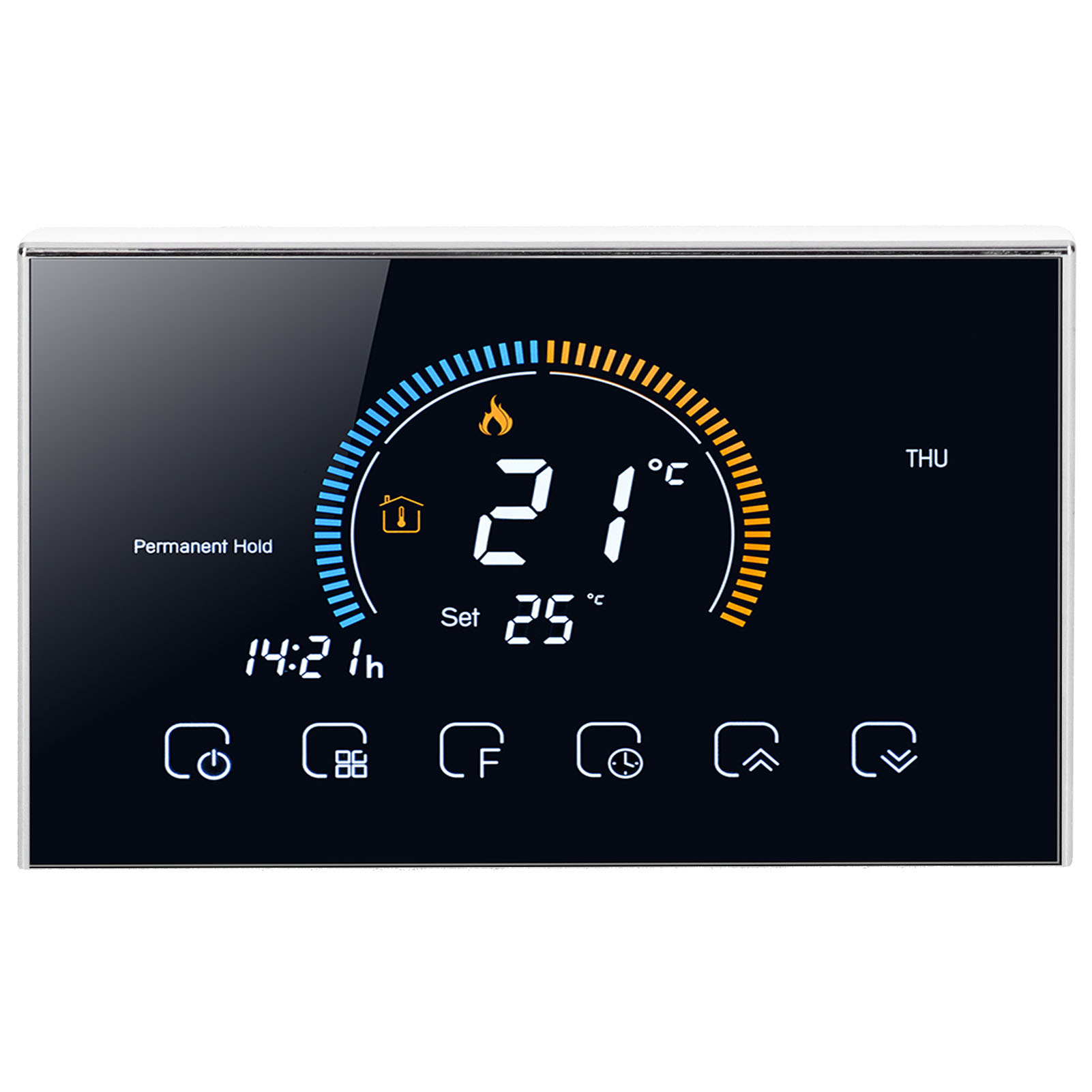 Ac95-240v Smart-thermostat Bht8000ga Schwarz, Lcd-touch-temperaturregler Für Die Warmwasserbereitung Im Haushalt, Wandregler Mit Display.