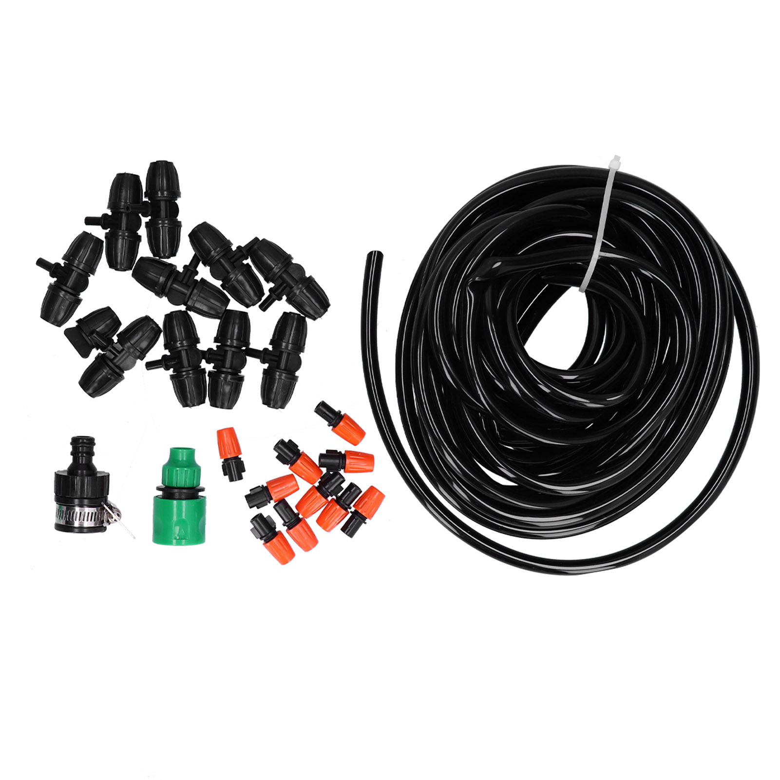 10 M Gartenschlauch Mit 10 Verstellbaren Sprühdüsen, Tropfbewässerungssystem Für Den Garten, Mikrozerstäuber, 8/11 Mm Set, Automatische Pflanzenbewässerung.