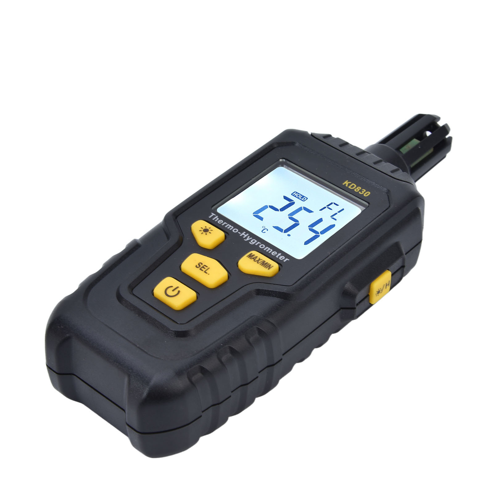 Digitales Anemometer Kd830 Mit Hintergrundbeleuchtetem Lcd-bildschirm, Misst Windgeschwindigkeit, Temperatur, Feuchtigkeit, Handmessgerät, Präzises Messinstrument.