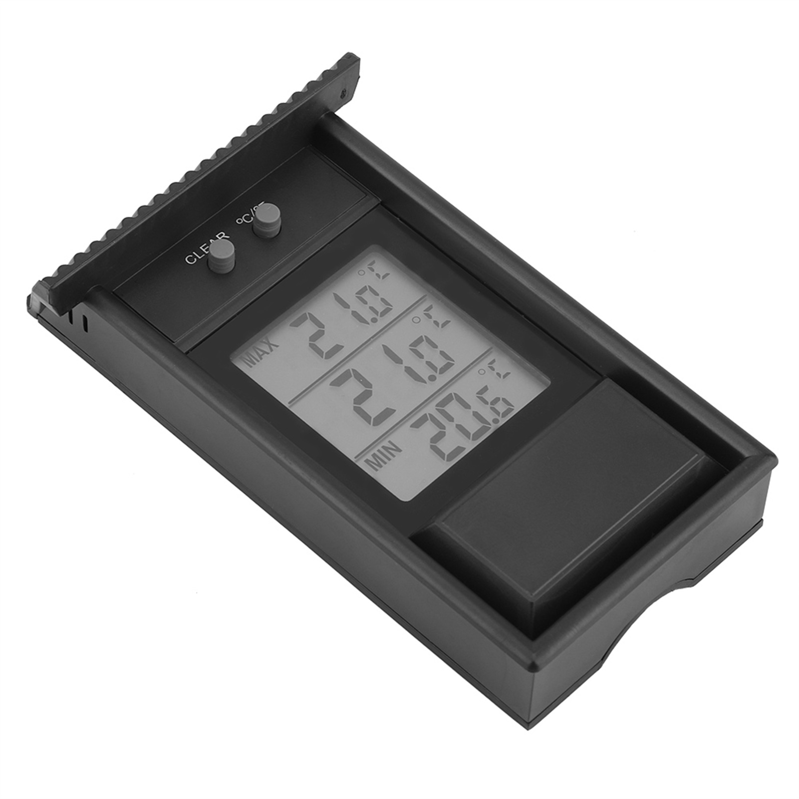 Wasserdichtes Digitales Innenthermometer, Hygrometer Mit Temperaturregler, Schwarzes Messgerät