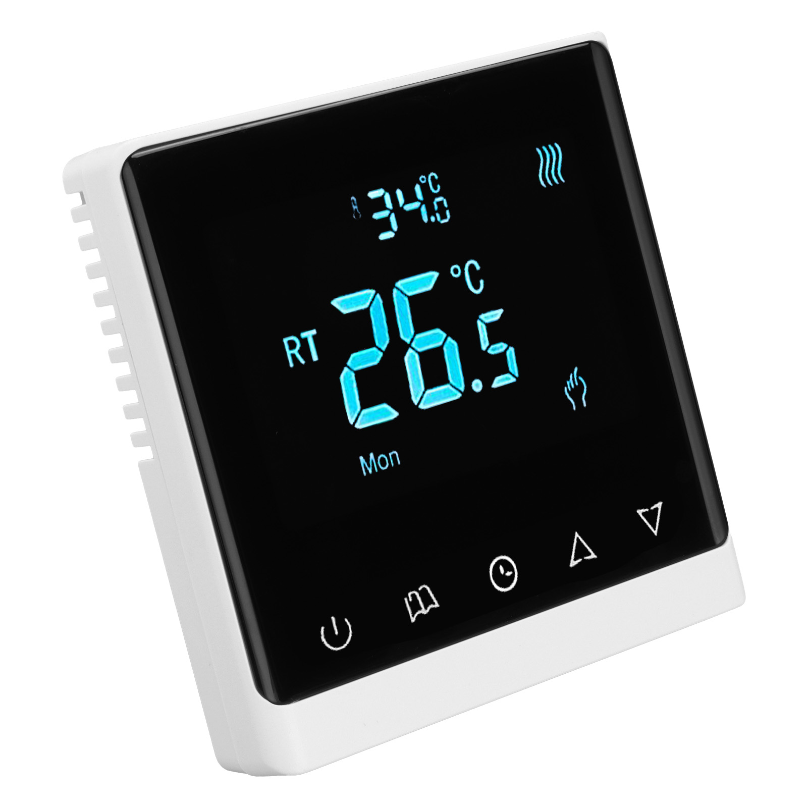 Ac220v Touch-thermostat Mit Lcd-bildschirm, Wandmontierter Temperaturregler Für Den Wohnbereich, Präziser Digitaler Regler, Hintergrundbeleuchtetes Display.