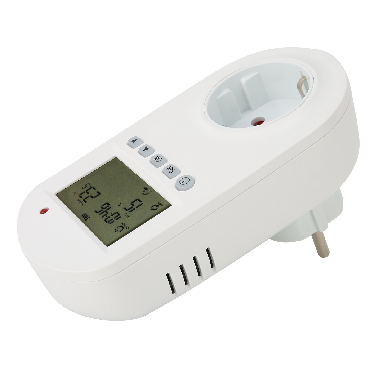 Programmierbarer Thermostat, 16a Eu-stecker, 230v Temperaturregler, Wandmontierte Elektrische Heizung Mit Led-anzeige